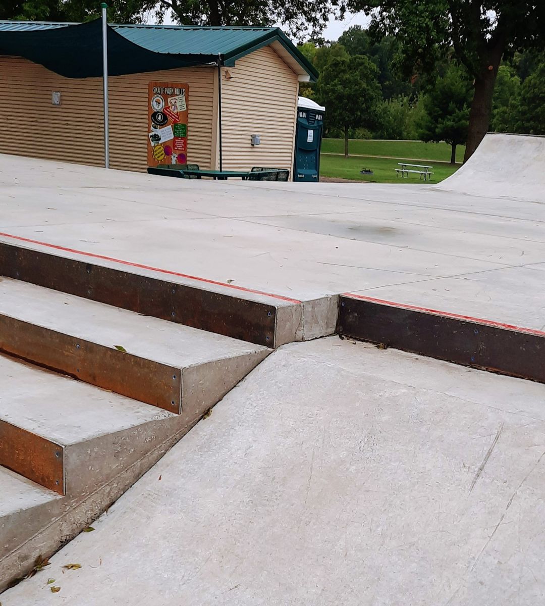 Skateboard ramps and stairs